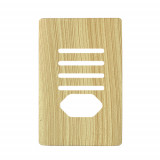 Placa p/ 4 Interruptores + tomada 4x2 - Novara Maple